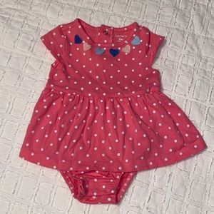 Pink polka dot dress